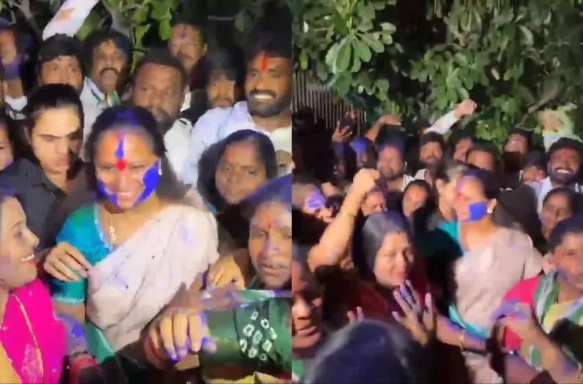  తెలంగాణ జాగృతి ఆఫీస్‌లో కవిత సంబరాలు (VIDEO)