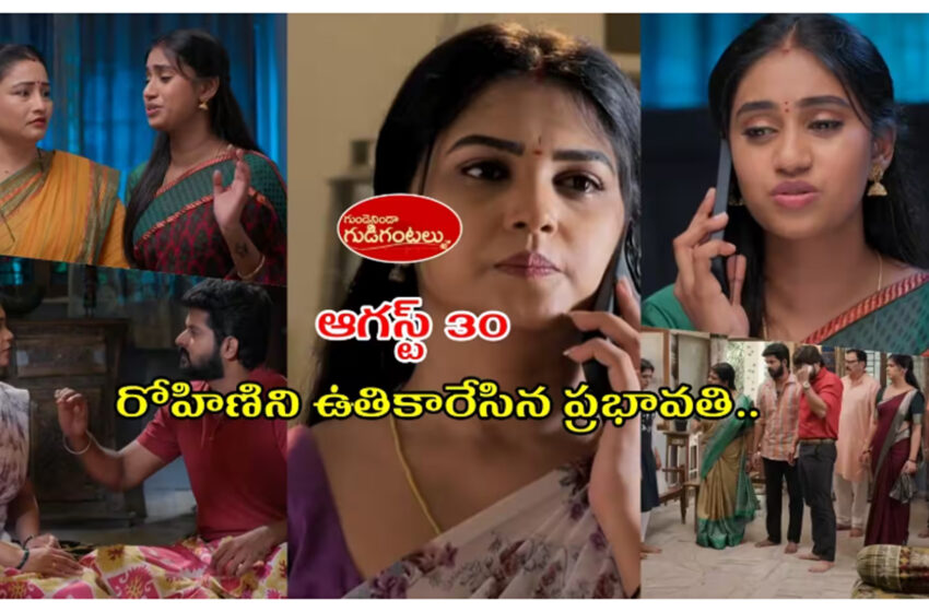  Gundeninda Gudigantalu Serial Today 30 August Episode: శాడిస్ట్ మొగుడి గురించి చెప్తూ మౌనిక కన్నీరు.. బాధపడ్డ మీనా.. చెల్లి గురించి బాలు కలలు